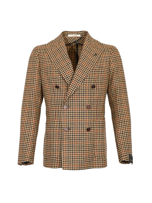 Giacca doppiopetto in misto lana e cashmere pied de poule Tagliatore | 1SMC20K 440009 25I442 A503542